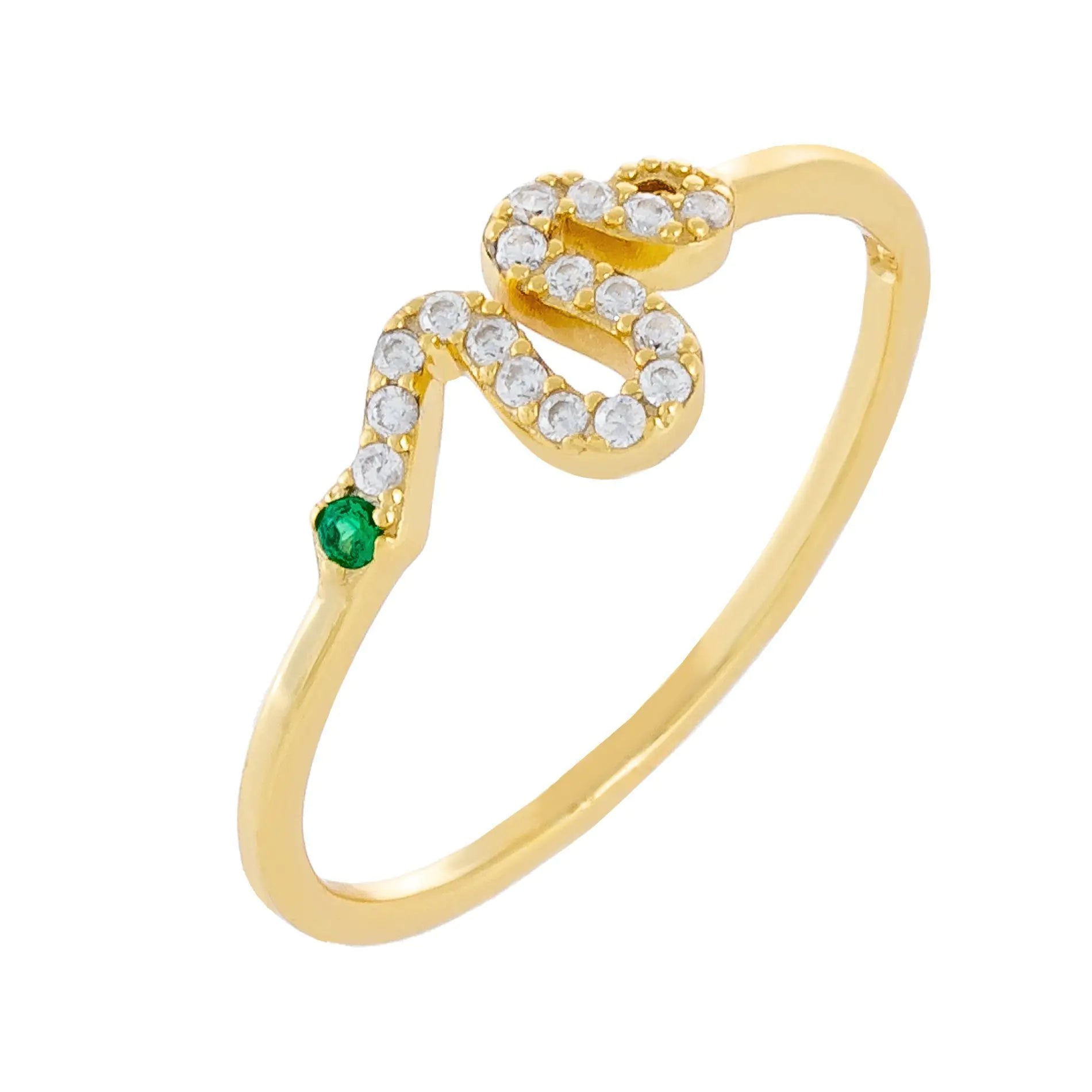 Snake Element with Gold-Plated Stone