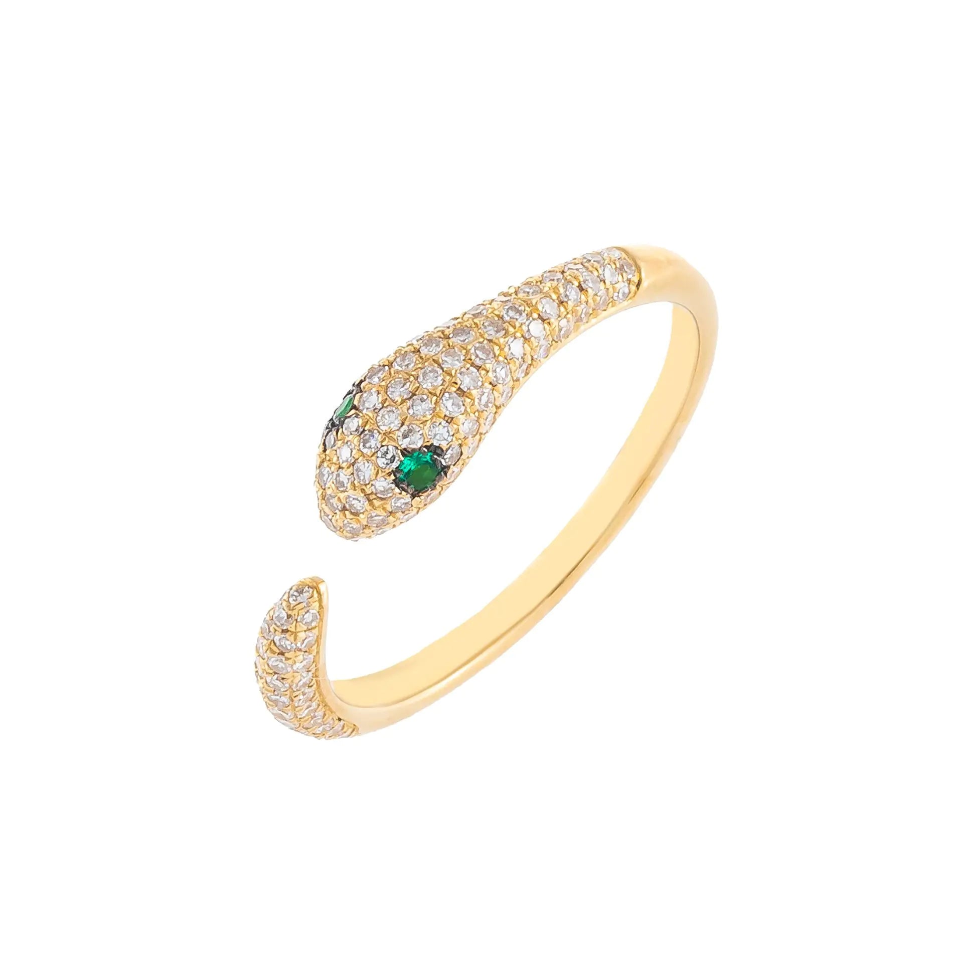 Snake Element with Gold-Plated Stone