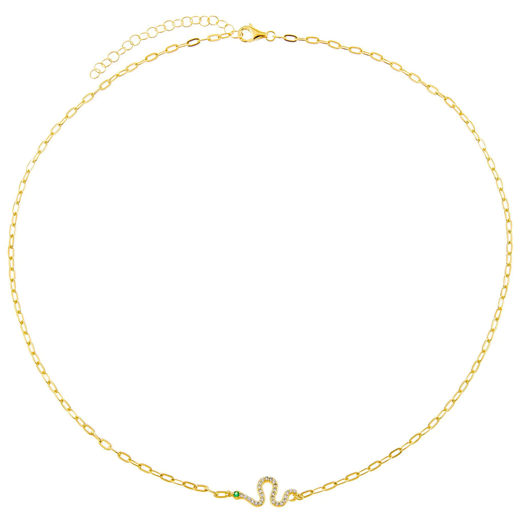 Snake Element with Gold-Plated Stone