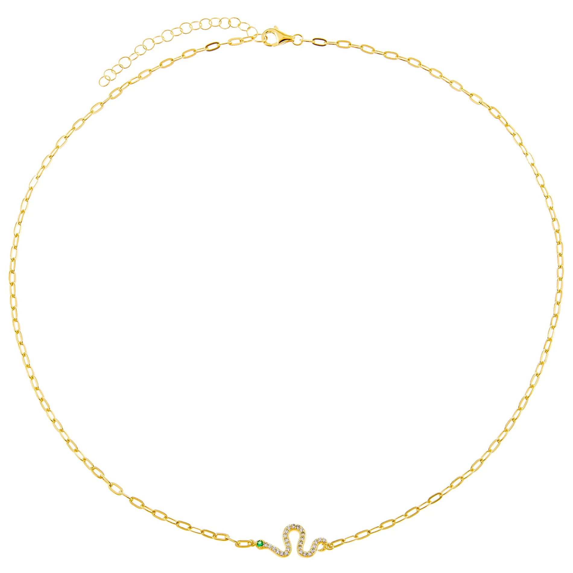 Snake Element with Gold-Plated Stone