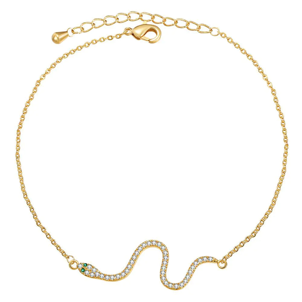 Snake Element with Gold-Plated Stone